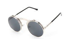 Vintage Round Flip-Up Sunglasses