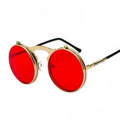 Vintage Round Flip-Up Sunglasses