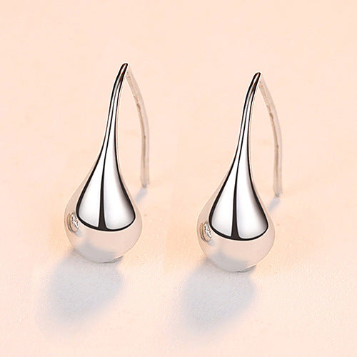 Authentic Sterling Silver 925 Waterdrop Design Drop Earring for Women Elegant Engagement Earring Fine Jewelry Accessories