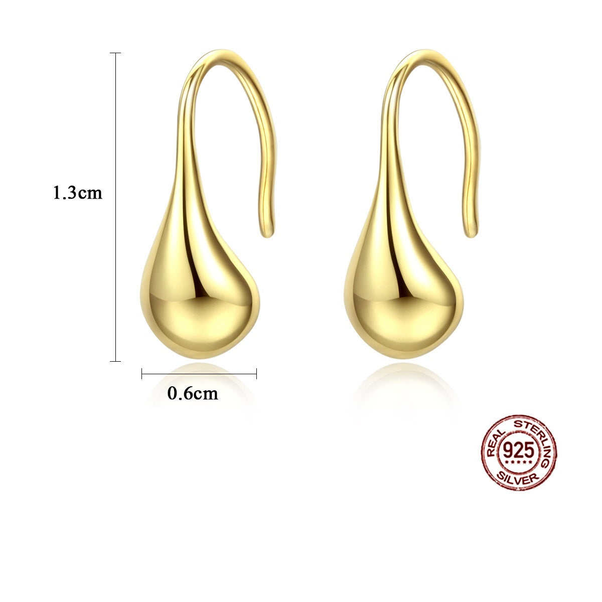 Authentic Sterling Silver 925 Waterdrop Design Drop Earring for Women Elegant Engagement Earring Fine Jewelry Accessories