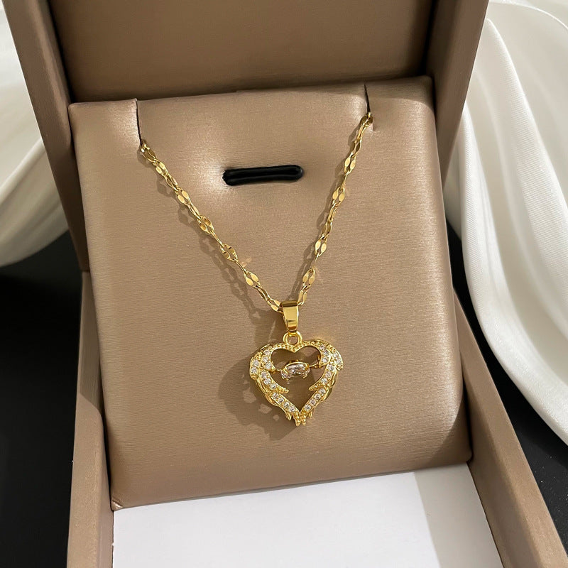Love Smart Necklace Female Phenix Dance In The Sky Cold Style Luxury Temperament Clavicle Chain