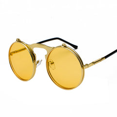 Vintage Round Flip-Up Sunglasses