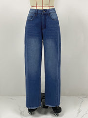 Women's Casual High-waist Wide-leg Jeans
