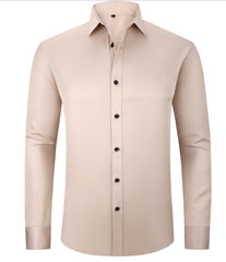Men's Lapel Button Business Shirt