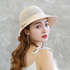 Women's Bow Bucket Beach Hat