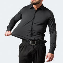 Men's Lapel Button Business Shirt