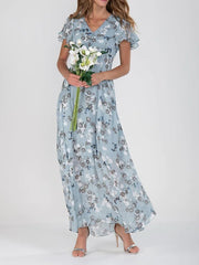 Floral Print Ankle-Length Maxi Dress