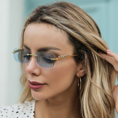 Retro Leopard Head Metal Sunglasses Cross-border Glasses