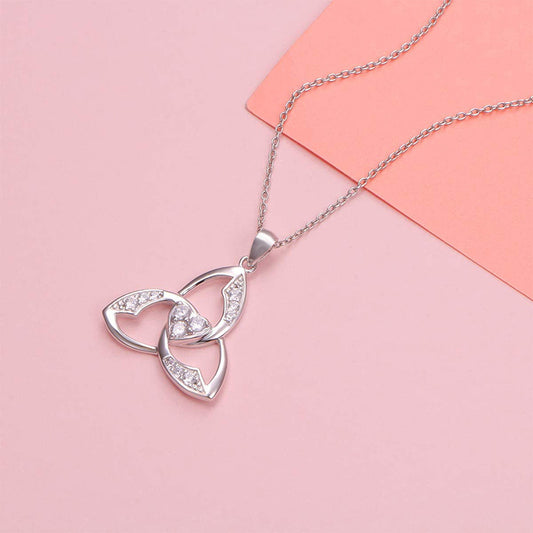 925 Silver Necklace Women's Triangle Silver Accessories Clavicle Chain