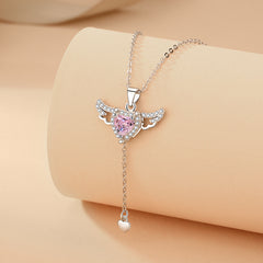 Women's Cupid Angel's Wings Necklace