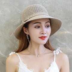 Women's Bow Bucket Beach Hat