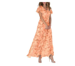 Floral Print Ankle-Length Maxi Dress