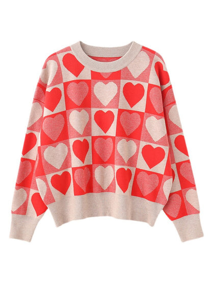 Long sleeve printed sweater for women