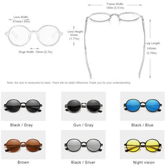 Women Aluminum Round Sunglass