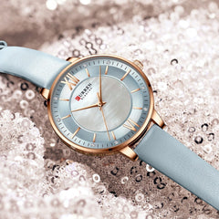 Luxury Quartz Leather Wristwatch