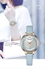 Luxury Quartz Leather Wristwatch