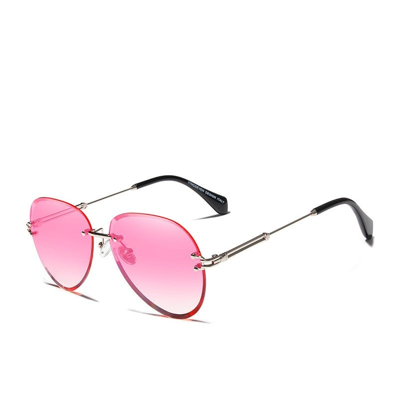 Women Rimless Gradient Lens Sunglasses