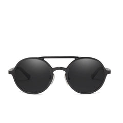 Men Round Aluminium Frame Sunglass