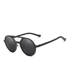 Men Round Aluminium Frame Sunglass