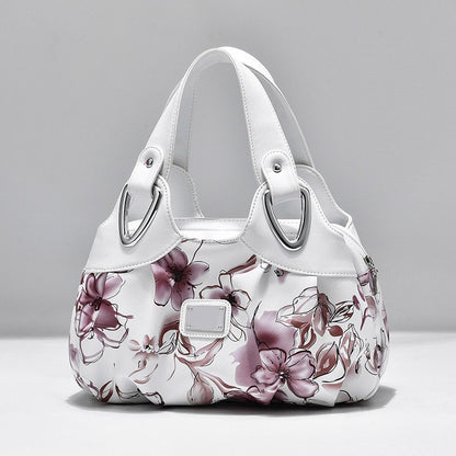 Ladies Flower Design Top-handle Handbag