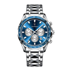 Men Sliver  Stainless steel Quartz Watch