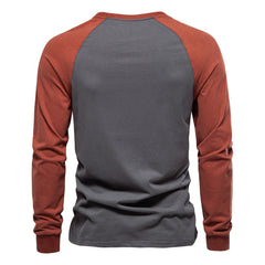 Men's Full Sleeve Patchwork T-Shirt