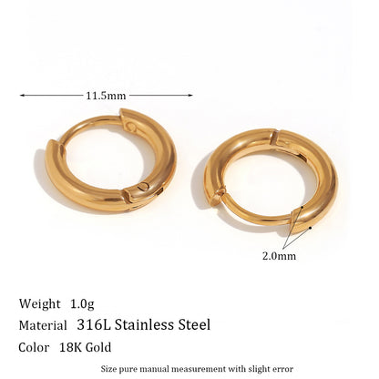 All-match Ear Clip Ear Hoop Jewelry Niche Stainless Steel Plated 18K Ear Accessories For Her