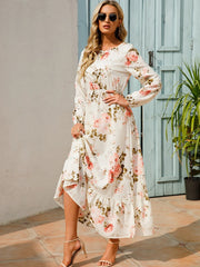 Women's Full Sleeve Bohemian Midi Dress