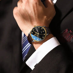 Men's Business Leather Quartz Watch