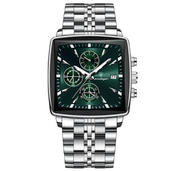 Business Men Stainless Steel Square Watch