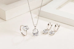 Women Ellipse 925 Sterling Silver Jewellery Sets