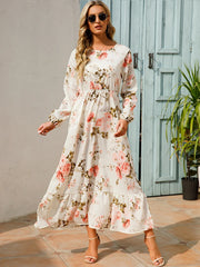 Women's Full Sleeve Bohemian Midi Dress