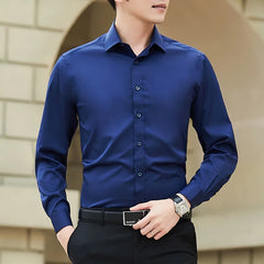 Men Classic Casual Slim Long Sleeve Shirt