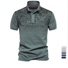 Men's Gradient Print Polo T-Shirt