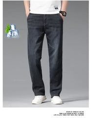 Men's Elastic Waist Summer Thin Jeans