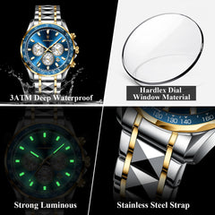 Men’s Stainless Steel Casual Quartz Watch