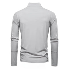 Gray long-sleeve shirt on a white background