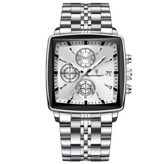 Business Men Stainless Steel Square Watch