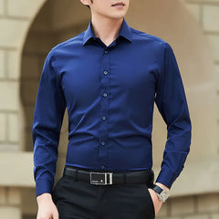 Men Classic Casual Slim Long Sleeve Shirt