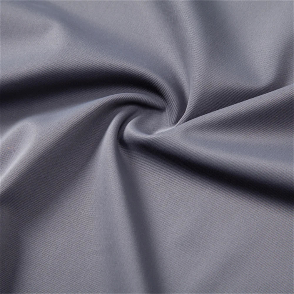 Close-up of gray fabric with folds