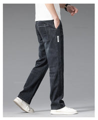 Men's Elastic Waist Summer Thin Jeans
