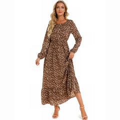 Women's O-neck Bohemian Maxi Dress