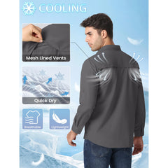 Men’s Safari Quick Dry Outdoor Travel Shirt