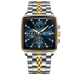 Business Men Stainless Steel Square Watch