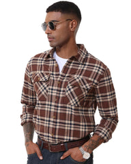 Men's Causal Long Sleeve Flannel Shirt