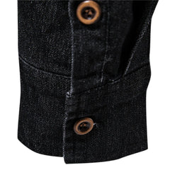 Men's Long Sleeve Cowboy Denim Shirt