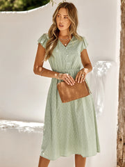 Women's Casual  V-neck Midi Dress