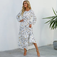 Women's Bohemian Floral Midi Dress