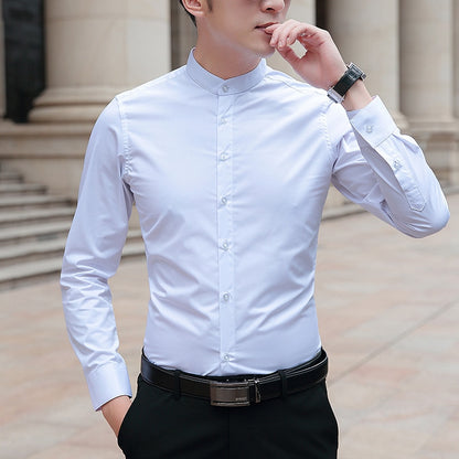 Breathable Stand Collar Business shirt
