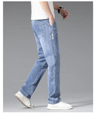 Men's Elastic Waist Summer Thin Jeans